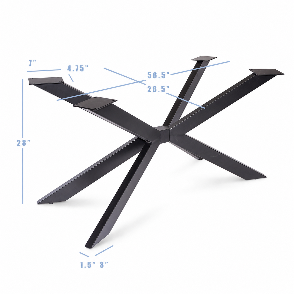 28” Butterfly Furniture Base 26.5"X56.5", 1 Set