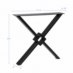 28” Diamond X Shape Furniture Legs, 1 Pair
