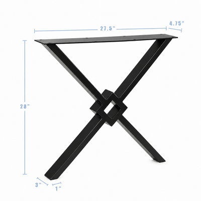 28” Diamond X Shape Furniture Legs, 1 Pair