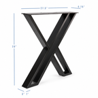 28” Double X Shape Furniture Legs, 1 Pair
