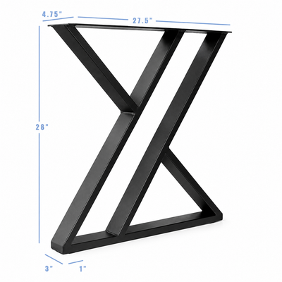28” Double Z Shape Furniture Legs, 1 Pair