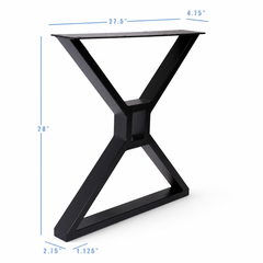 28” Farm House X Shape Furniture Legs, 1 Pair
