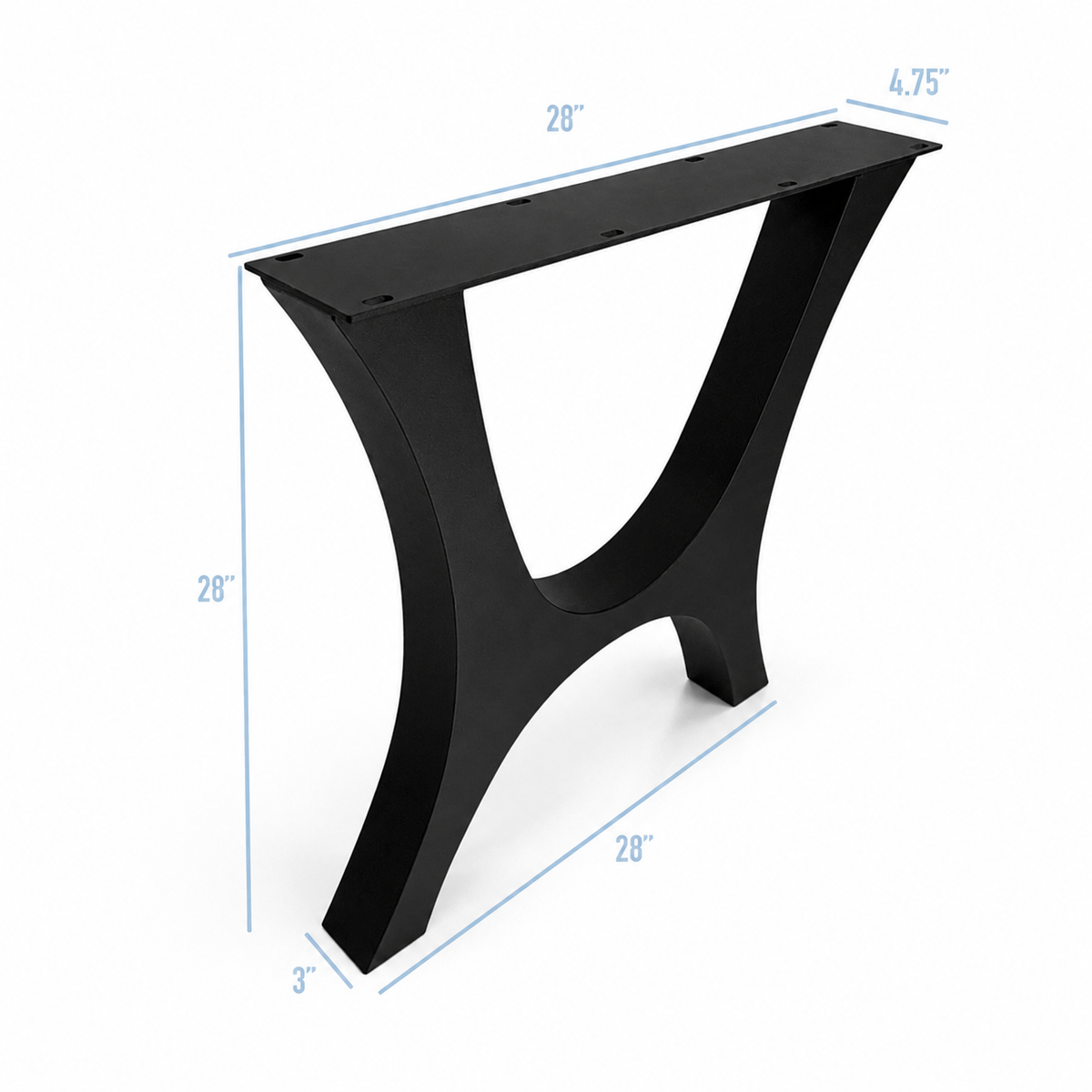 28” Flowy H Furniture Legs
