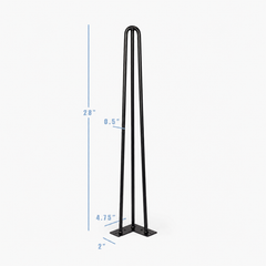 28" Hairpin Furniture Legs, Set/4