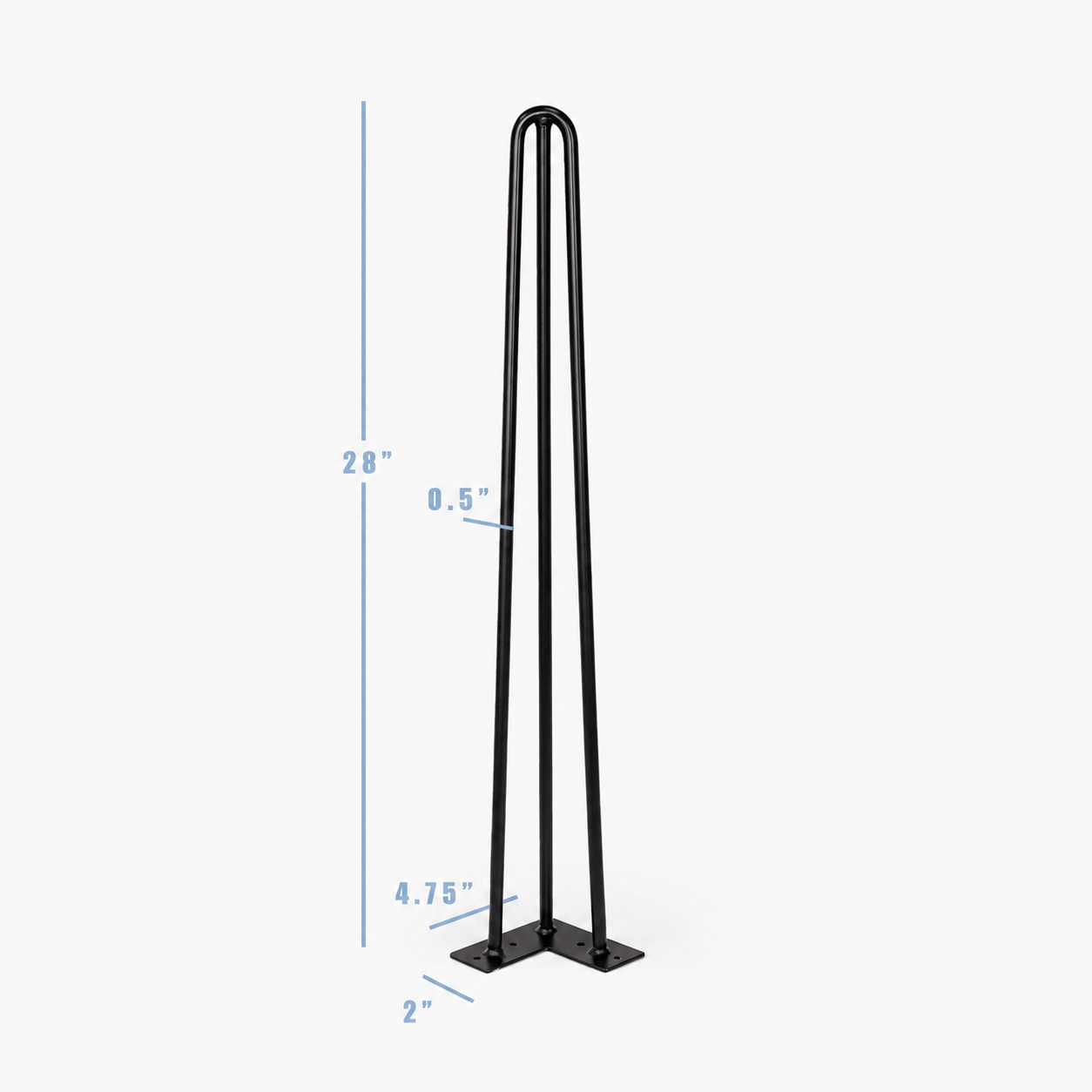 28" Hairpin Furniture Legs, Set/4