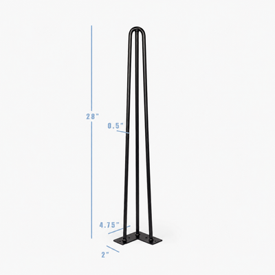 28" Hairpin Furniture Legs, Set/4
