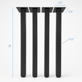 28” Square Post Legs, Set/4