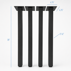 28” Square Post Legs, Set/4