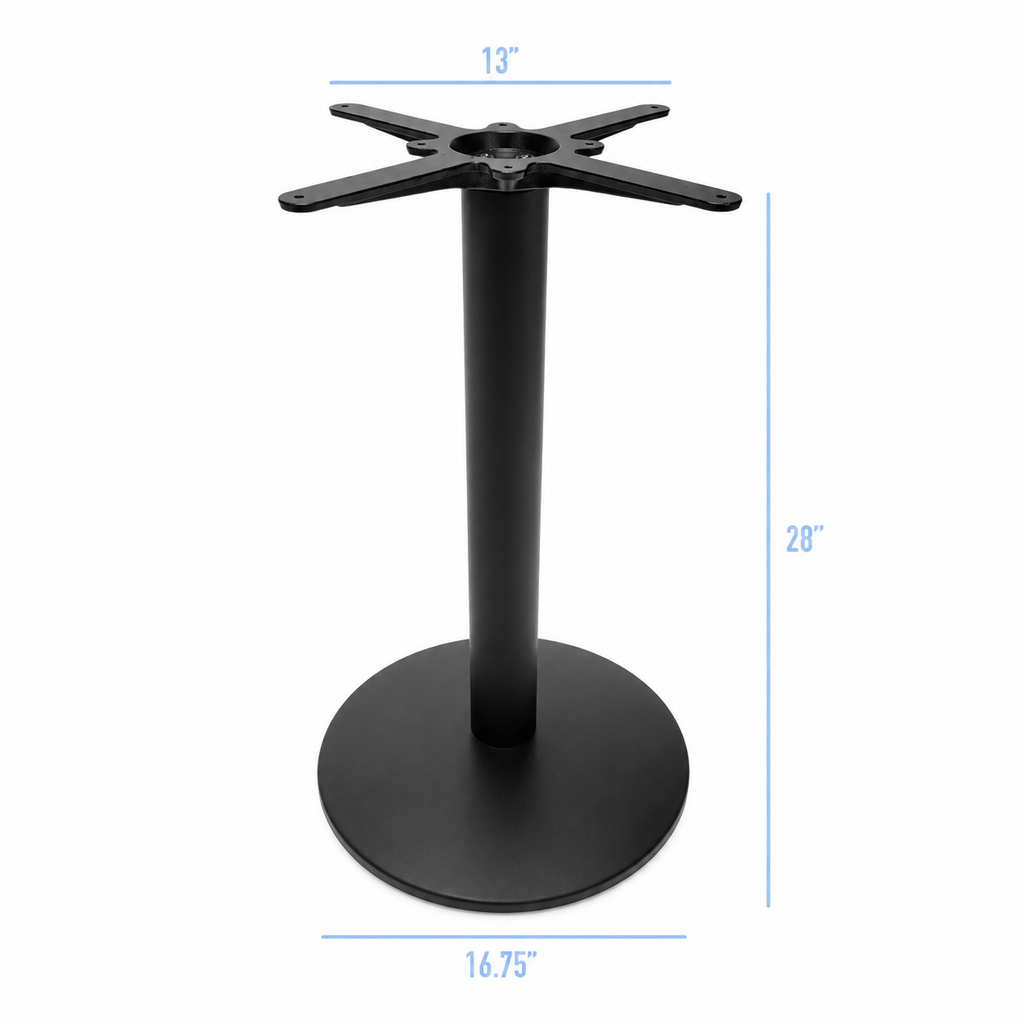 Base de table bistro ronde de 28 po, 1 pièce