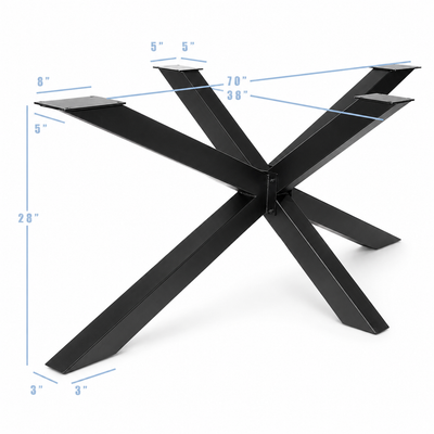 28” Starburst Furniture Base 38"X70", 1 Set