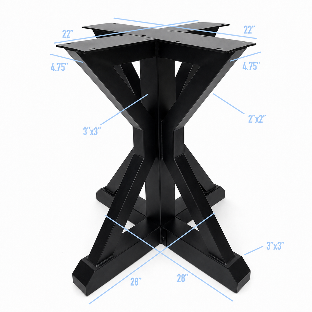 28” Metal Trestle Round Table Base, 1 Base
