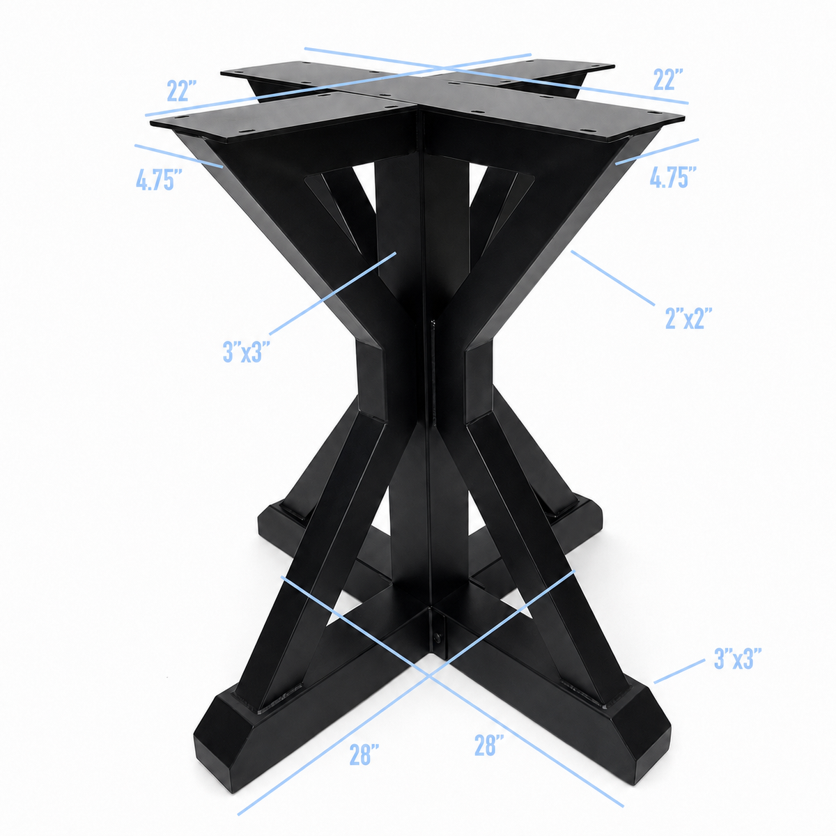 28” Metal Trestle Round Table Base, 1 Base