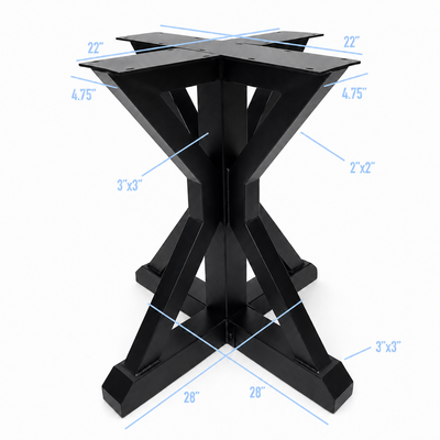 28” Metal Trestle Round Table Base, 1 Base