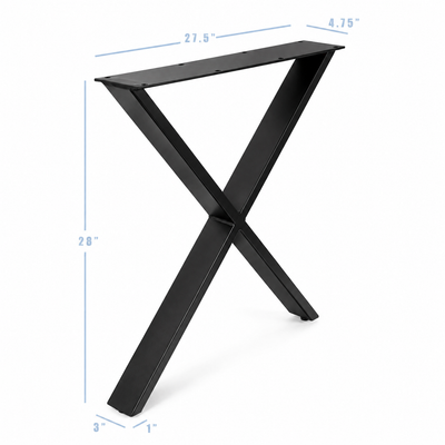 28” X Shape Furniture Legs, 1 Pair