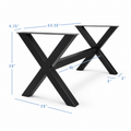 28” X-Cross Furniture Base, 1 Set (Legs + Cross)