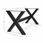 28” X-Cross Furniture Base, 1 Set (Legs + Cross)