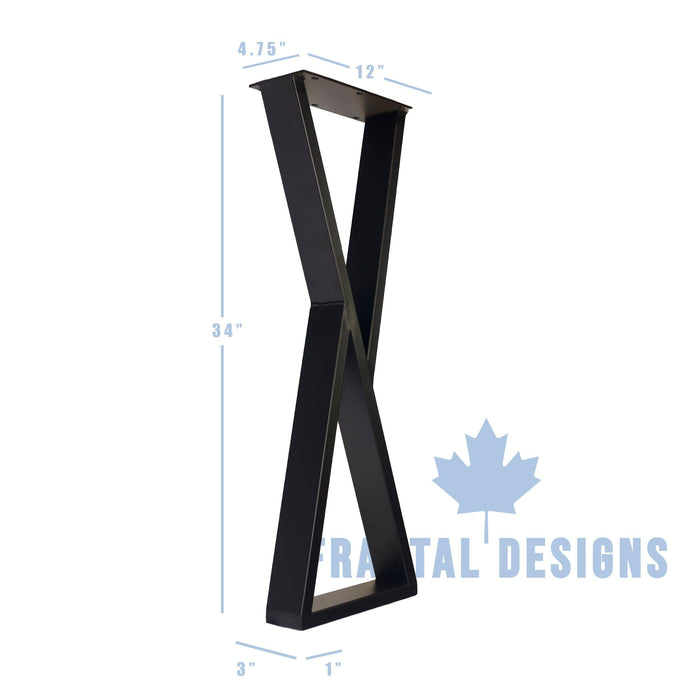 34” Z Shape Furniture Legs 12