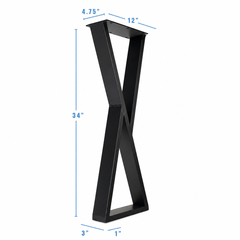 34” Z Shape Furniture Legs 12" Wide, 1 Pair