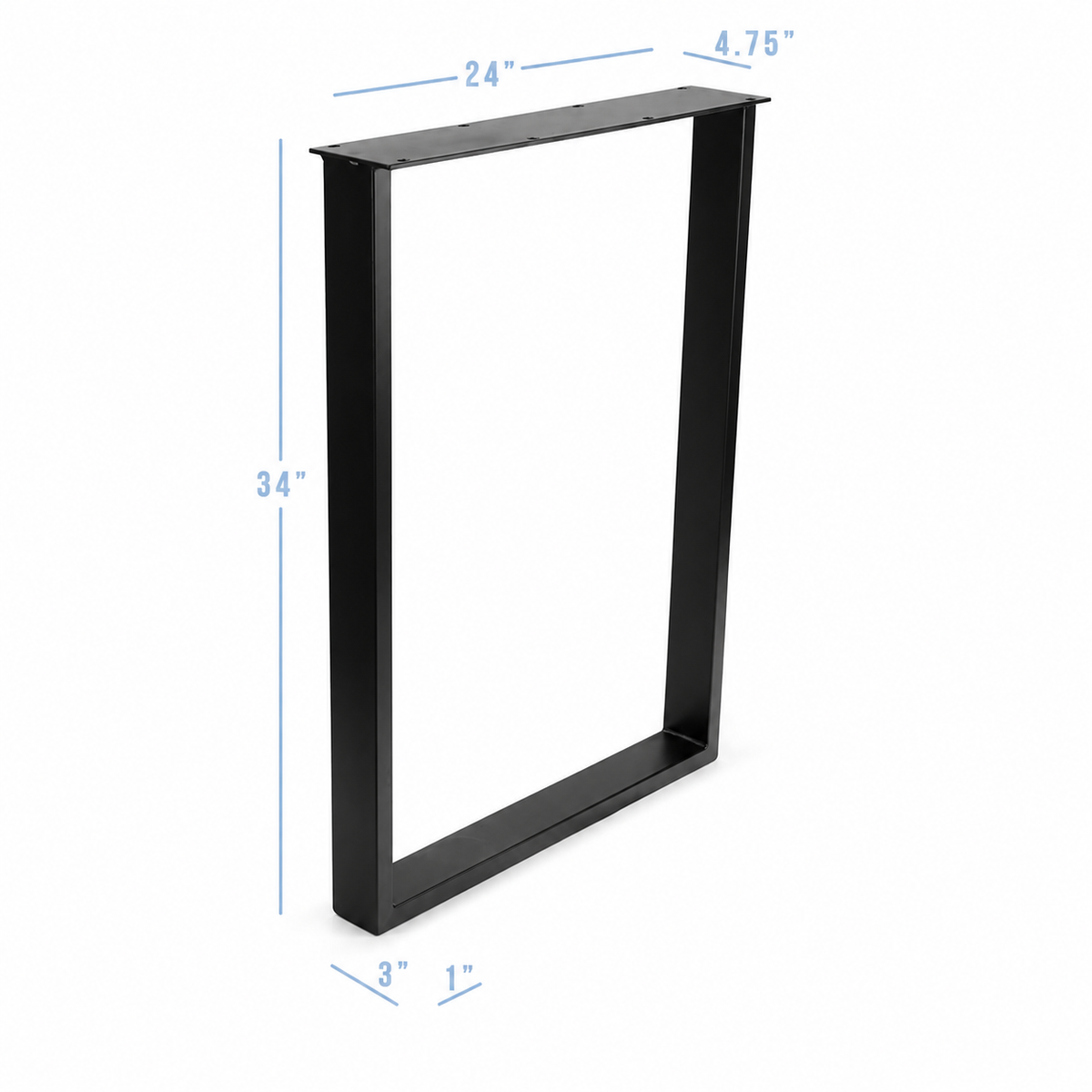 Pieds de meuble rectangulaires de 34 po et 24 po de large, 1 paire
