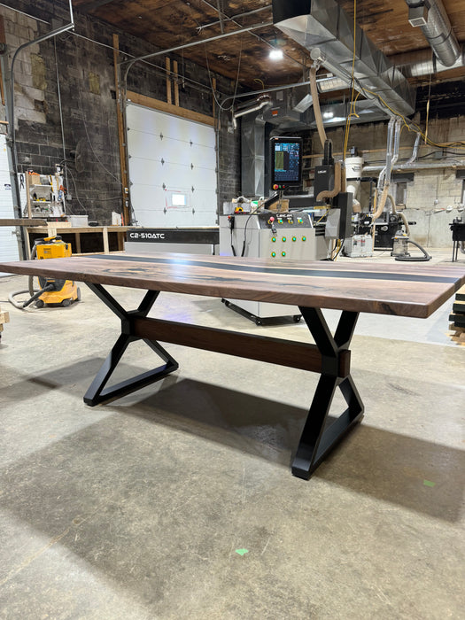 Black Walnut Black resin Table