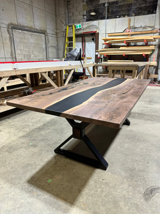 Black Walnut Black resin Table