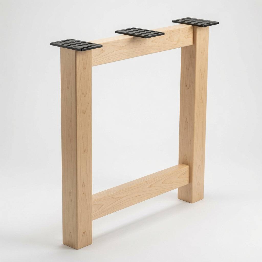 28” Hardwood   "H" Shape Furniture Legs, 1 Pair