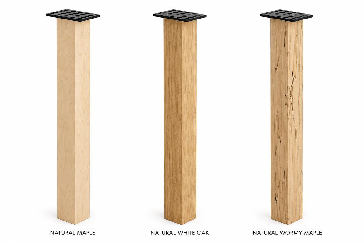 28” Hardwood  3"  Square Post  Furniture Legs, 1 set of 4
