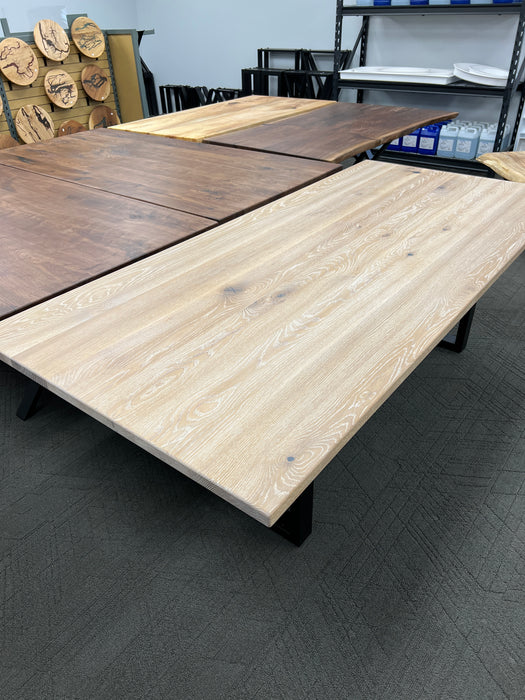 Solid White Oak Table (White Washed)