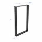 42” Rectangle  Shape Furniture Legs 24" Wide, 1 Pair