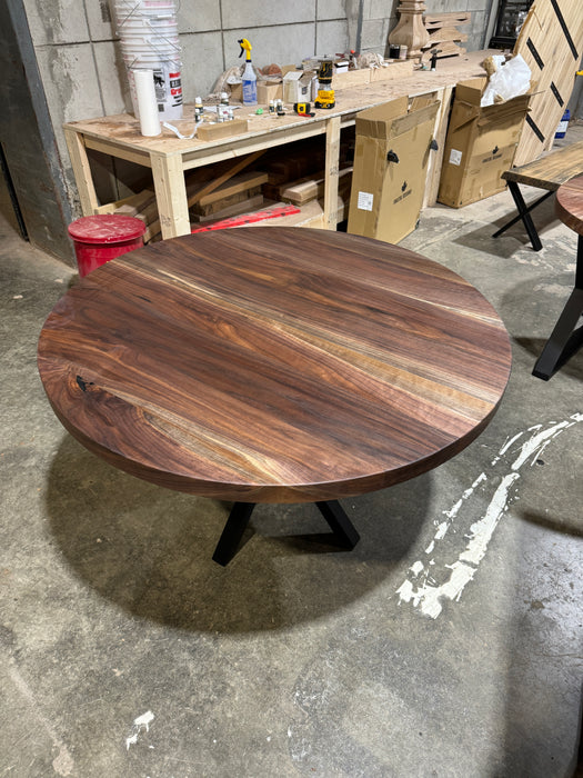 Round Walnut Table (custom)