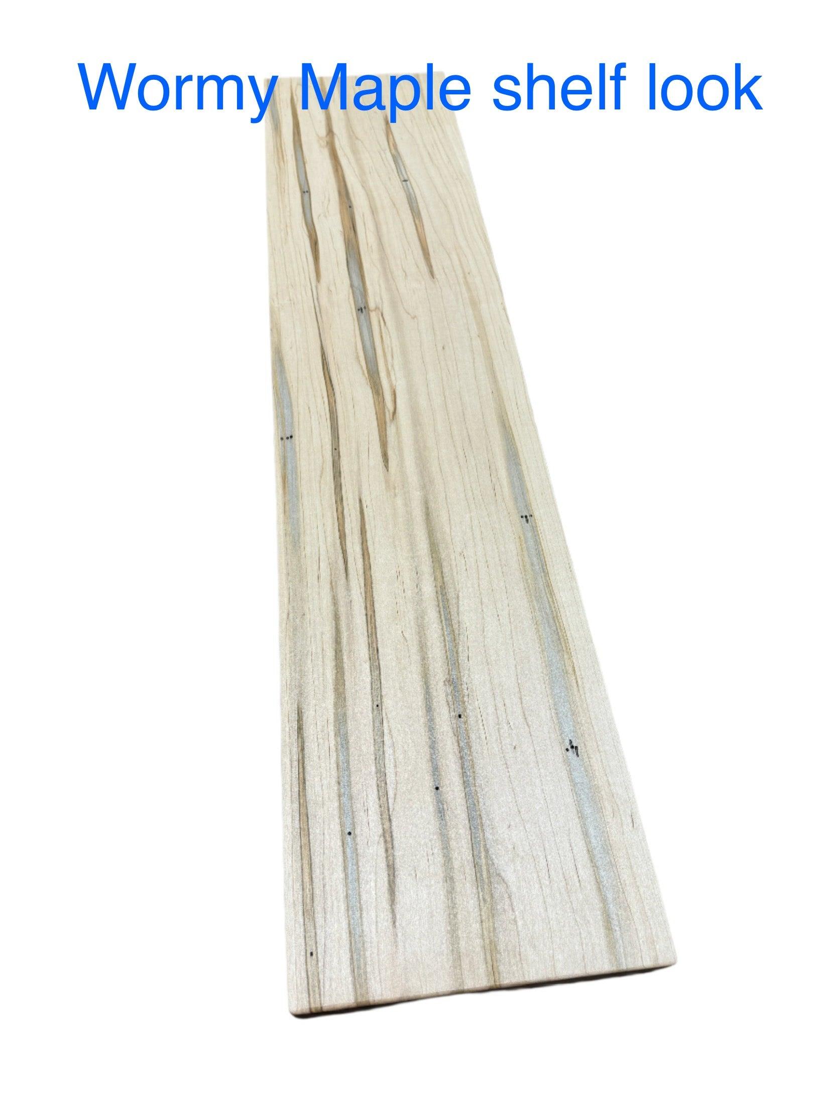 Wormy Maple Floating Shelf - Fractal Designs Inc