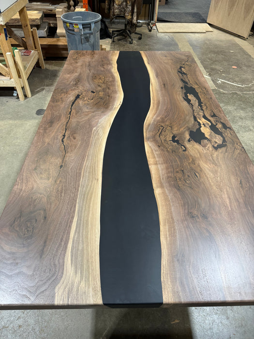 Black Walnut Black resin Table