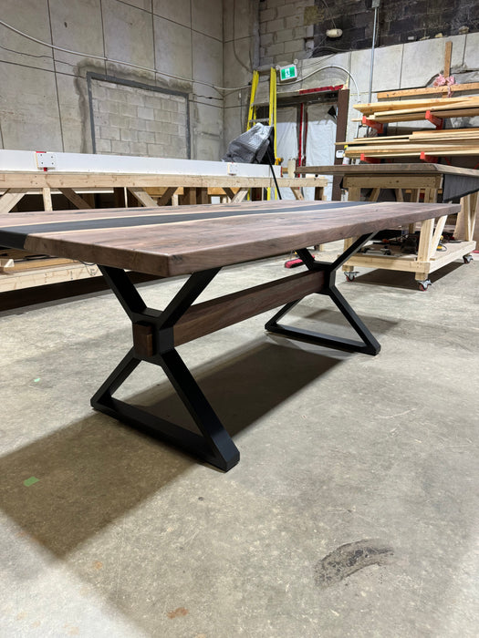 Black Walnut Black resin Table