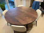 Custom Made Round Walnut Table - Fractal Designs Inc