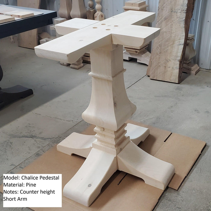 Base de table en bois - Pied de table standard 