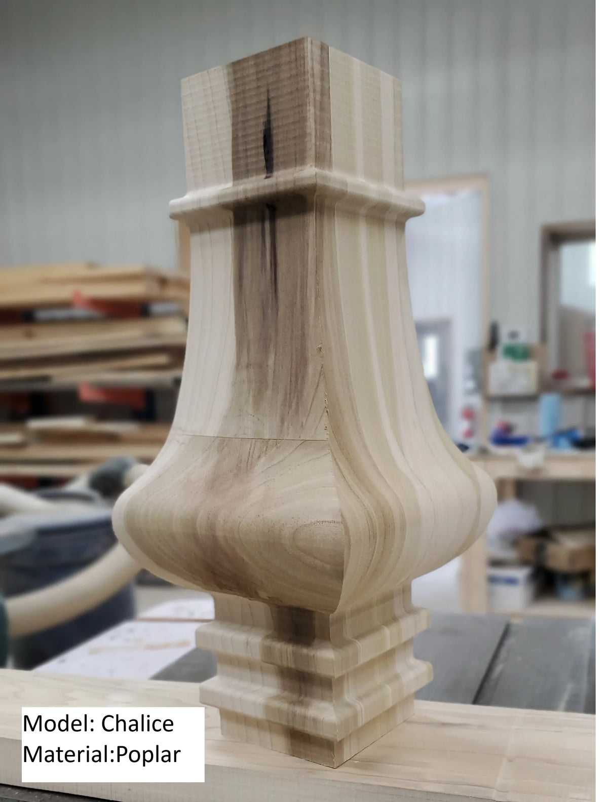 Pata de mesa de caballete de madera - Base de mesa de cáliz