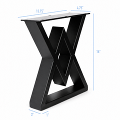 Pieds de meuble en forme de diamant de 40 cm – 35 cm de large, 1 paire
