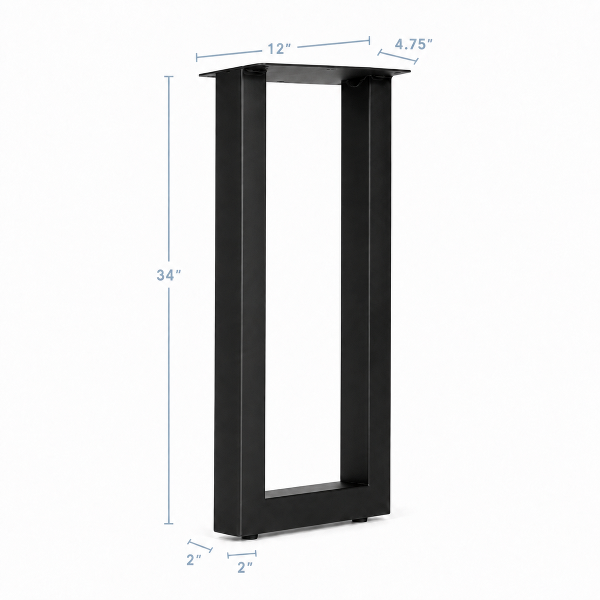 Pieds de meuble rectangulaires de 34 po de large et 12 po de large, 1 paire