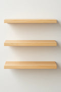 Clear Maple Floating Shelf - Solid Hardwood, Heavy-Duty Wall Mountable with HOVR Premium Mounting Solution