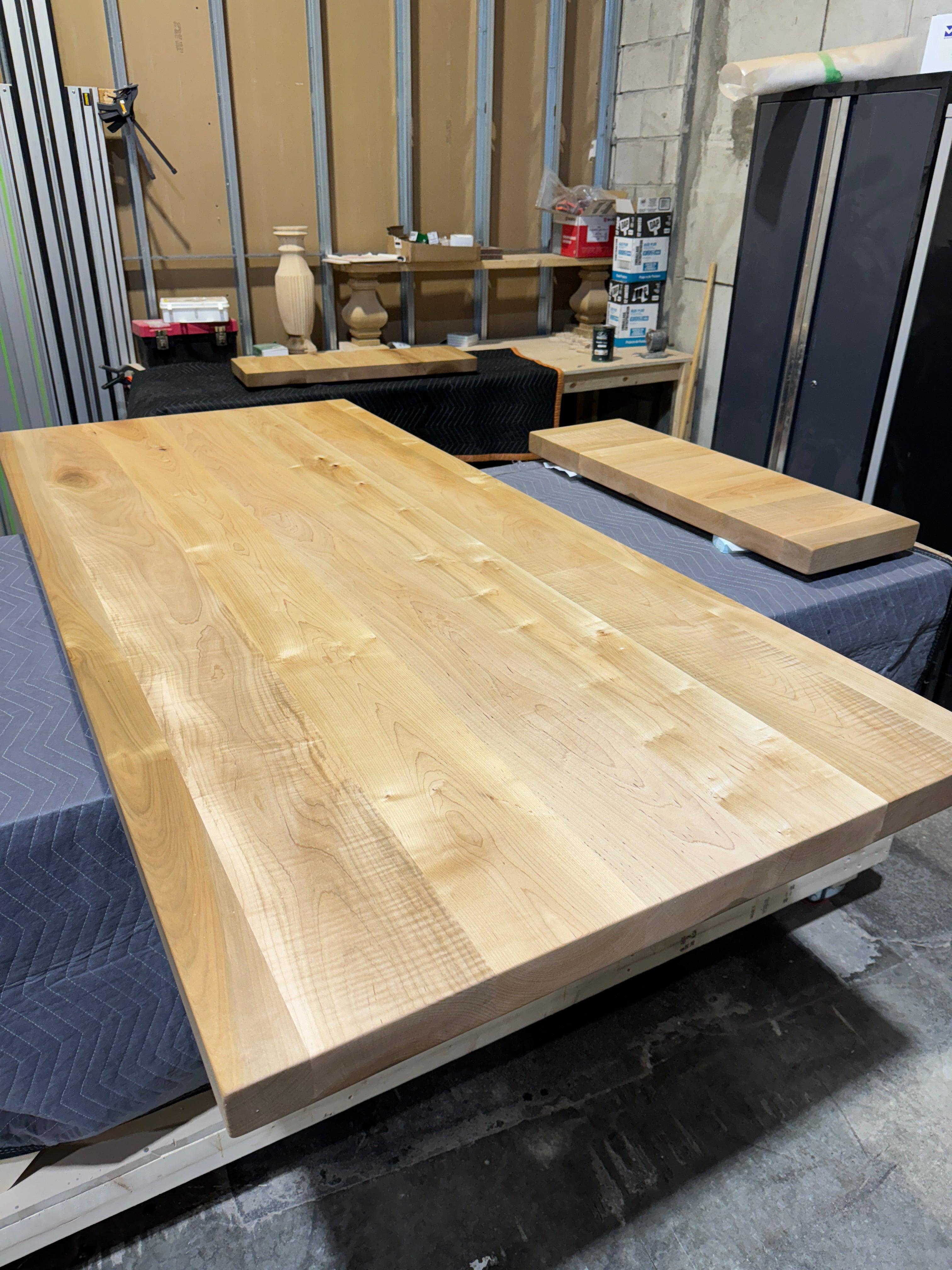 Custom Made Rectangle Dimensional Clear Maple Table - Fractal Designs Inc