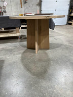 Custom Made Round Oak Table - Fractal Designs Inc