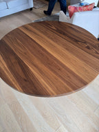 Custom Made Round Walnut Table - Fractal Designs Inc