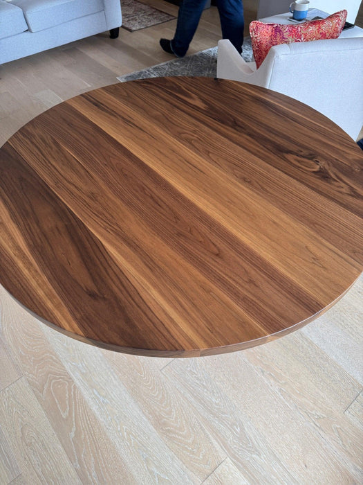 Custom Made Round Walnut Table