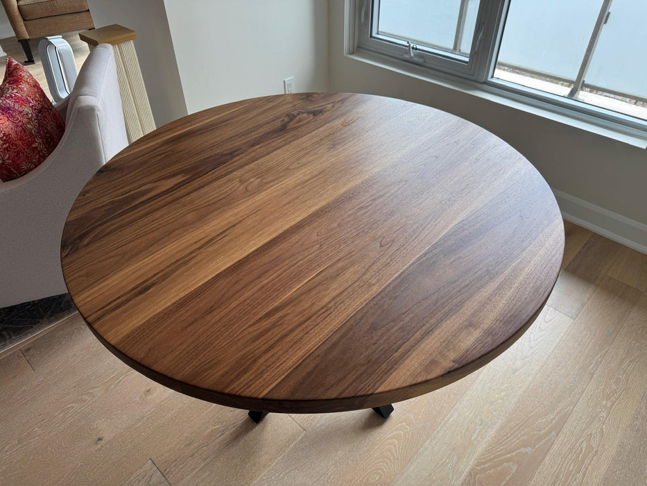 Custom Made Round Walnut Table