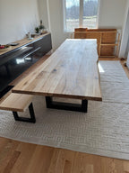 Custom Made Rectangle Dimensional Wormy Maple Table - Fractal Designs Inc
