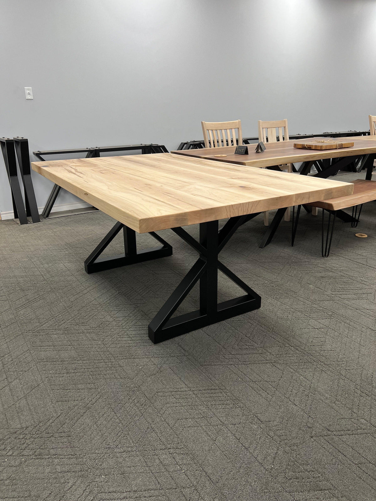 Natural Wormy Maple Dining Table - Fractal Designs Inc