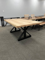 Natural Wormy Maple Dining Table - Fractal Designs Inc