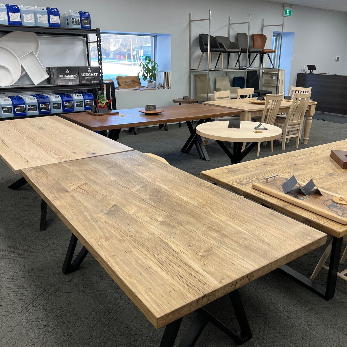 Cappuccino Stained Wormy Maple Dining Table 72