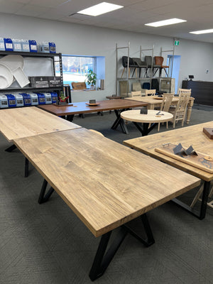 Cappuccino Stained Wormy Maple Dining Table - Fractal Designs Inc