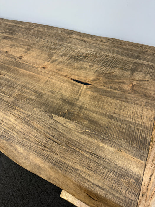 Cappuccino Stained Maple Dining Table (curly)